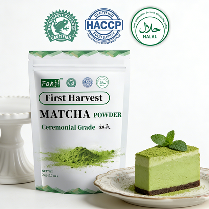 Fanji First Haverst Matcha Powder 20g | Ceremonial Grade | Halal Certified