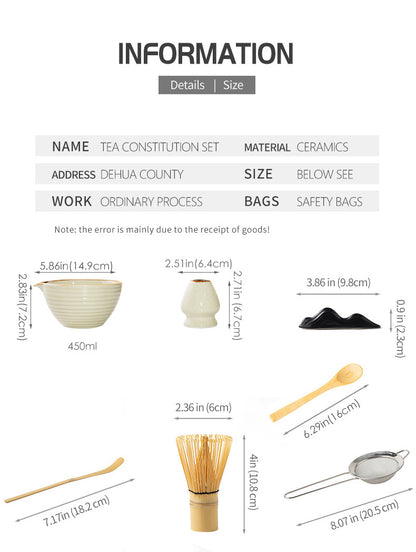 Matcha Tea Ceremony Premium Whisk Set | 8 pcs