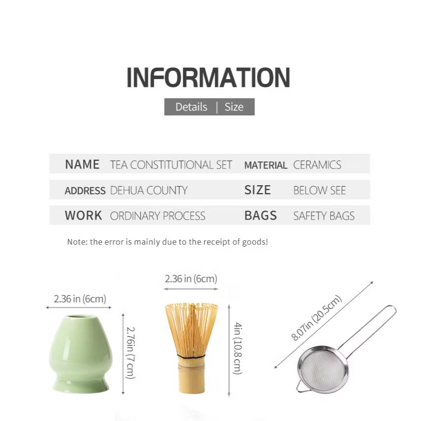 Premium Bamboo Matcha Whisk Set | 4 pcs